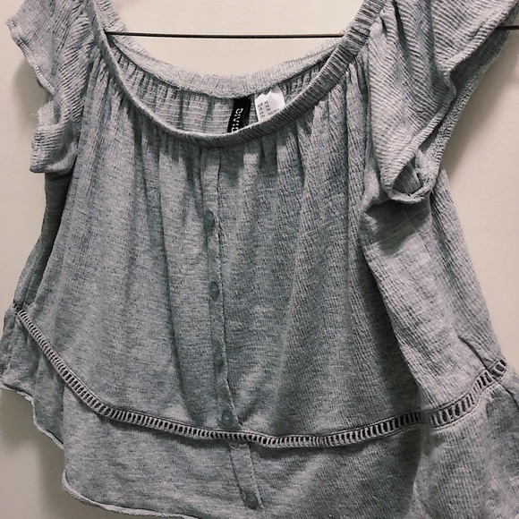 Grey Crop Top Size XSmall - Picture 3 of 5
